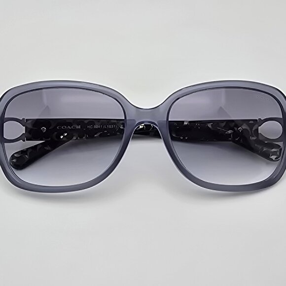 *SOLD* Coach HC 8241 L1031 Milky Blue Denim Frame Blue Gradient Lens Sunglasses - Picture 11 of 16